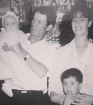 Filomena Cancelo and her husband Joseph with their sons Joao Cancelo and Pedro